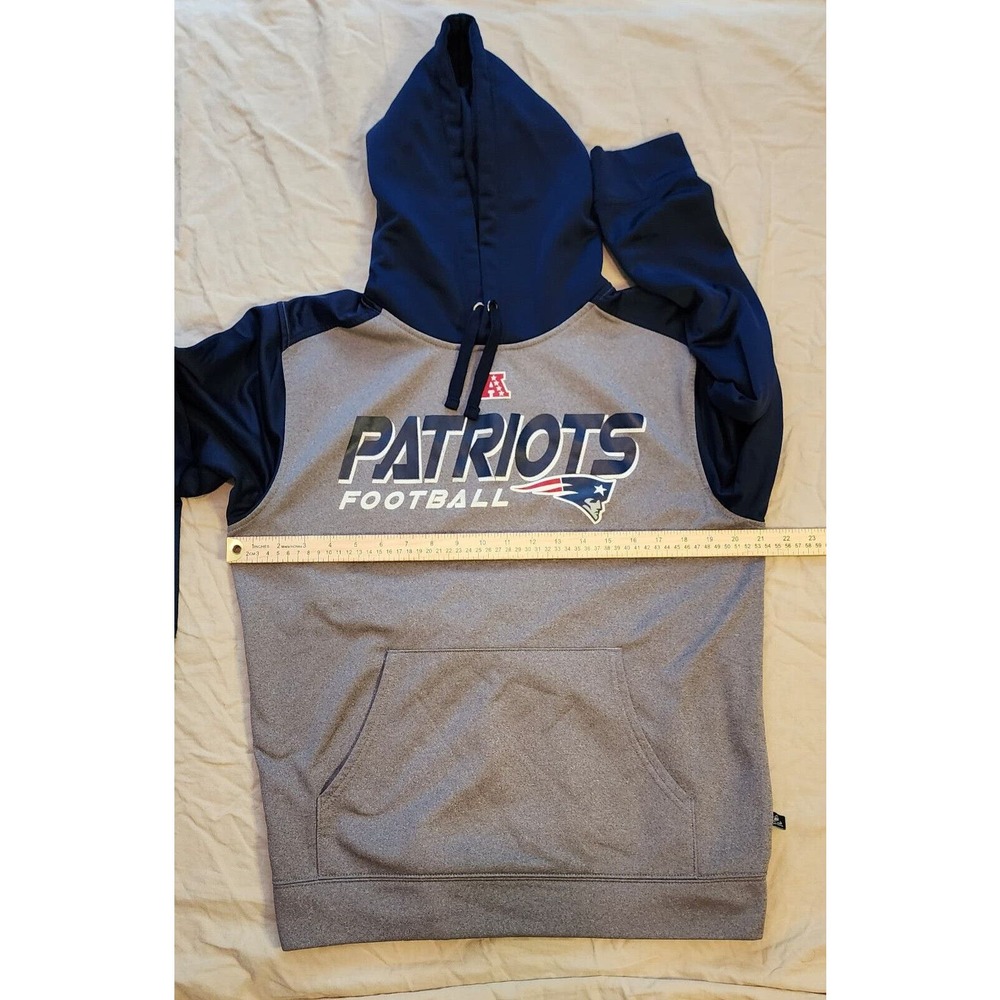 NFL Patriots Gray and Navy Hoodie - Picture 6 of 8